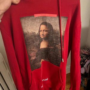 Off-White red mona lisa hoodie XL